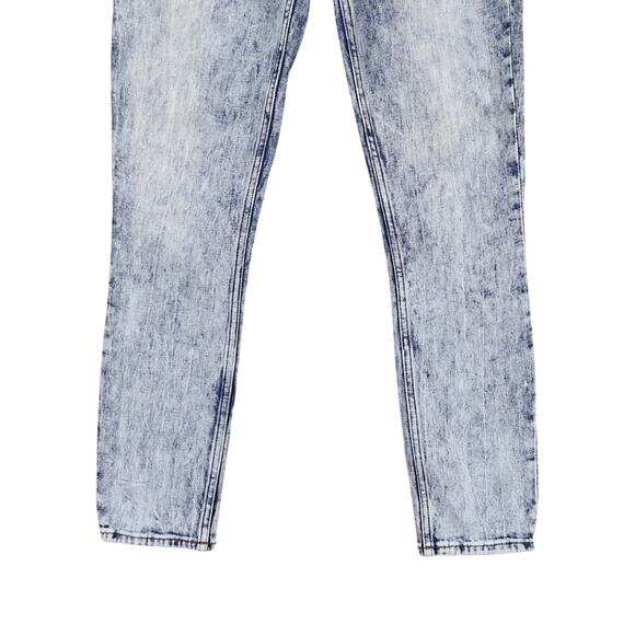 Abercrombie & Fitch Simone High Rise Slim Jean Acid Washed Light Blue Size 25/0 - Picture 5 of 7